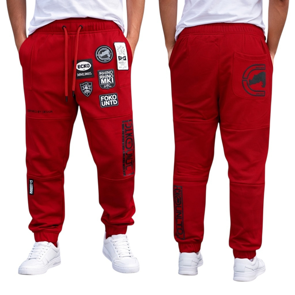 Ecko Unltd Red Logo Joggers Y2K Streetwear Graphic Sweatpants Mens L NWT